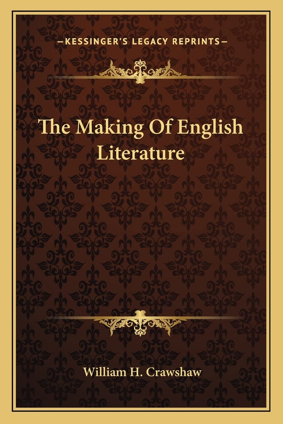 The Making Of English Literature Contemporary literature