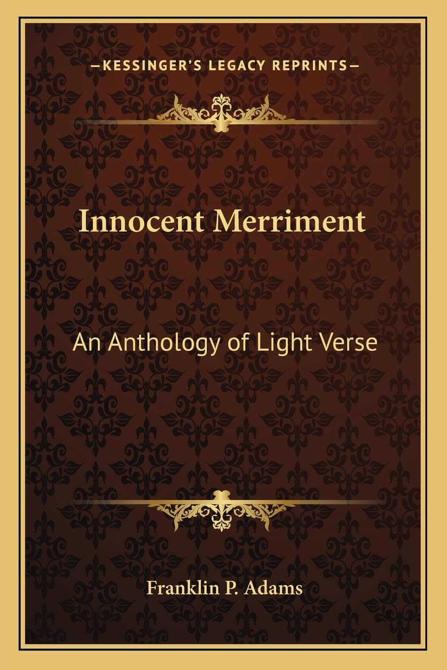 Innocent Merriment: An Anthology of Light Verse Contemporary literature