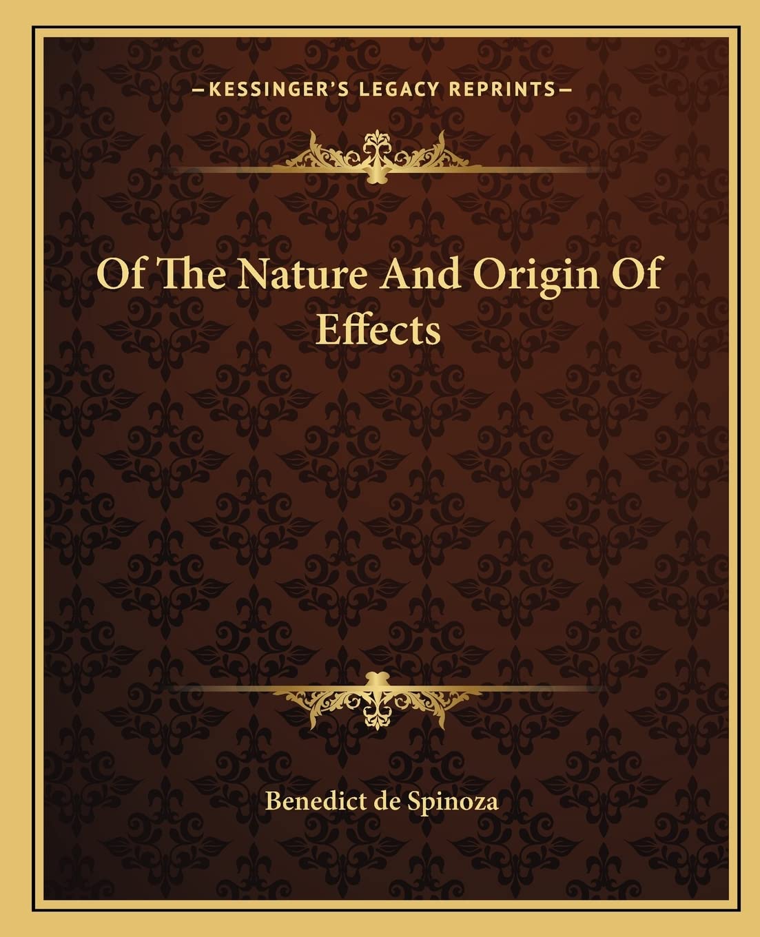 Of The Nature And Origin Of Effects Philosophy