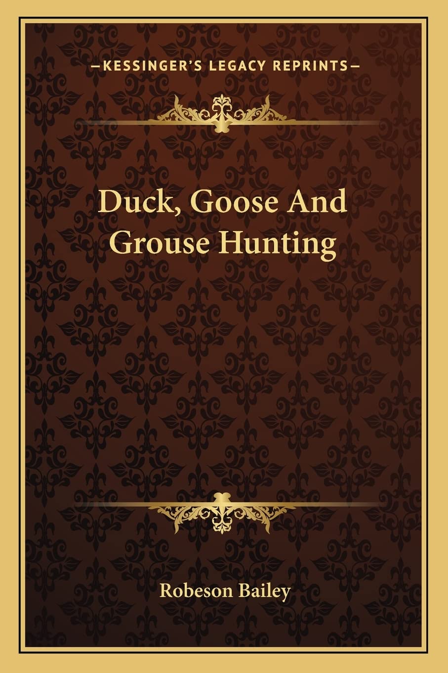 Duck, Goose And Grouse Hunting Contemporary literature
