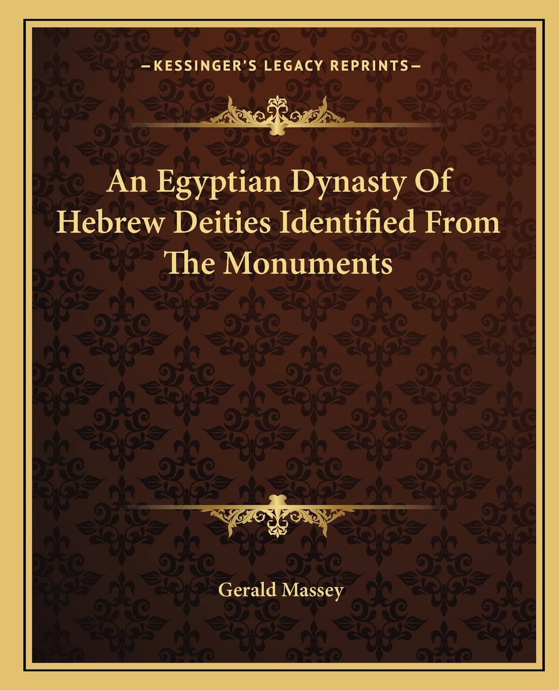 An Egyptian Dynasty Of Hebrew Deities Identified From The Monuments Social Sciences