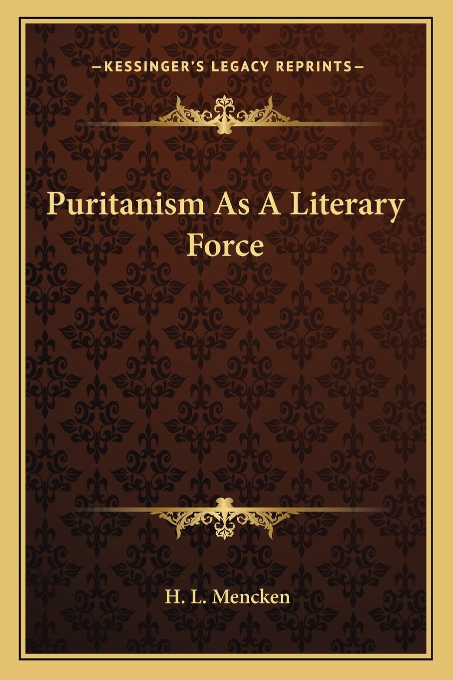 Puritanism As A Literary Force International