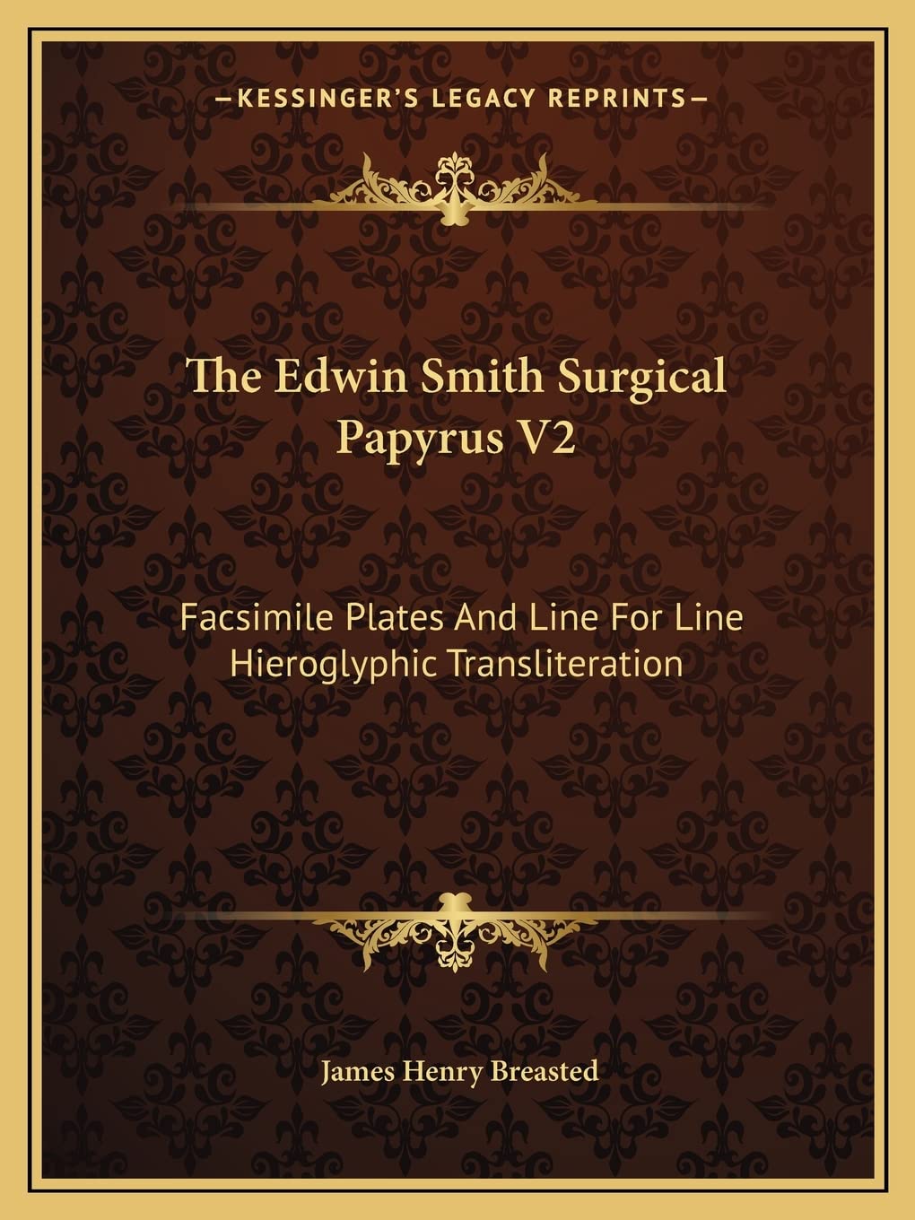 The Edwin Smith Surgical Papyrus V2: Facsimile Plates And Line For Line Hieroglyphic Transliteration Medicine