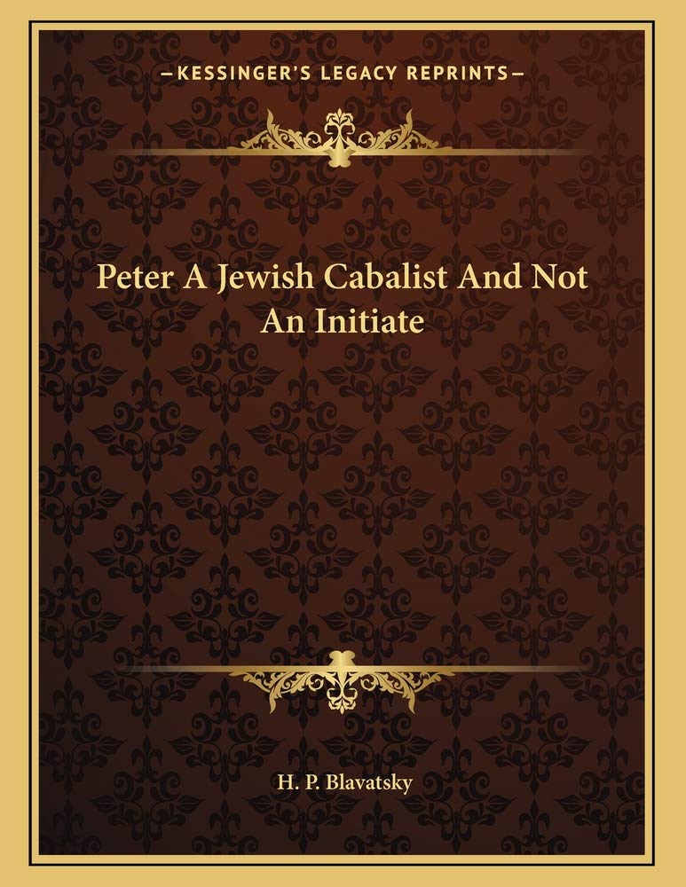 Peter A Jewish Cabalist And Not An Initiate Contemporary literature