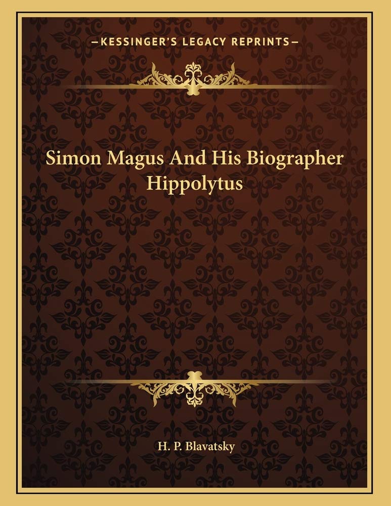 Simon Magus And His Biographer Hippolytus Contemporary literature