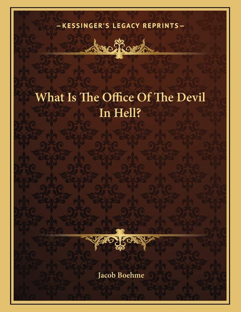 What Is The Office Of The Devil In Hell? Contemporary literature