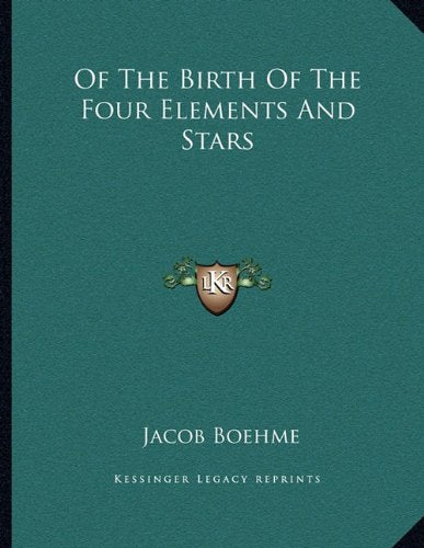 Of the Birth of the Four Elements and Stars Contemporary literature