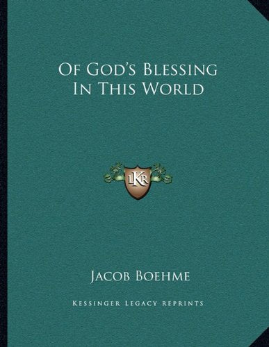 Of God's Blessing in This World Contemporary literature