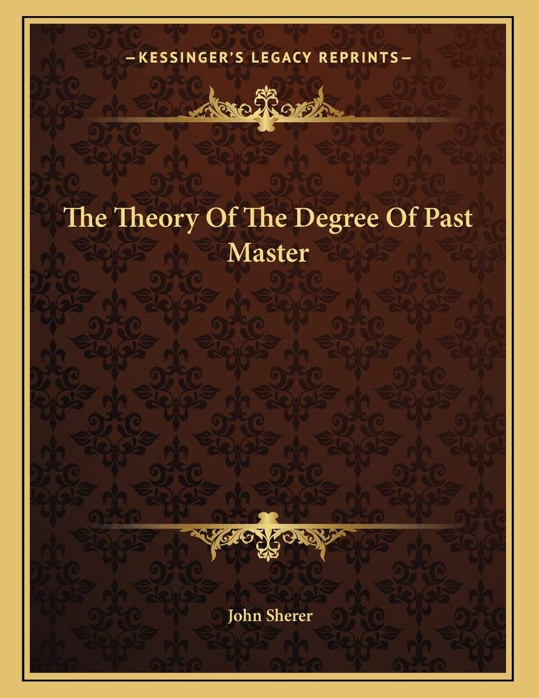 The Theory Of The Degree Of Past Master Contemporary literature
