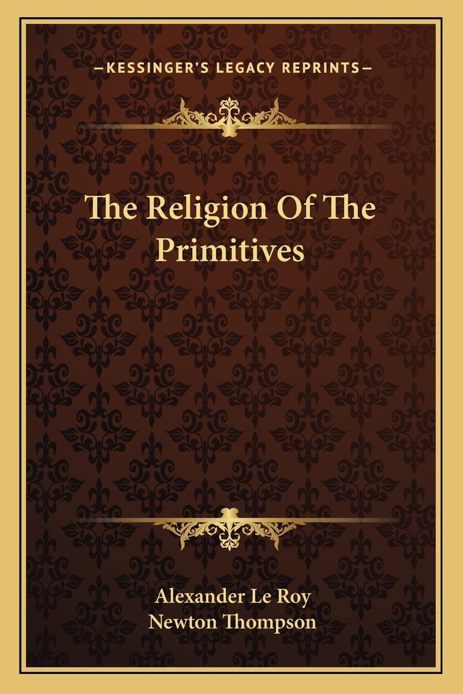 The Religion Of The Primitives Contemporary literature