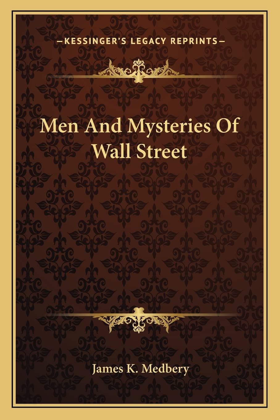 Men And Mysteries Of Wall Street Contemporary literature
