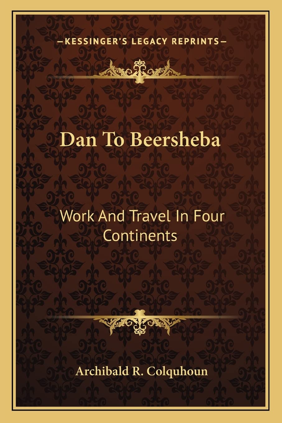 Dan To Beersheba: Work And Travel In Four Continents Contemporary literature