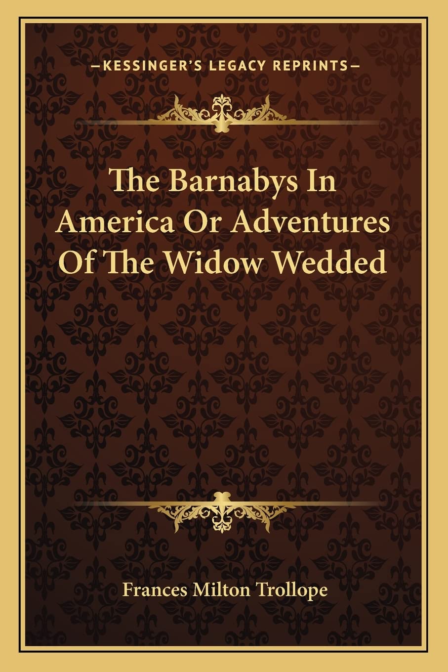The Barnabys In America Or Adventures Of The Widow Wedded Contemporary literature