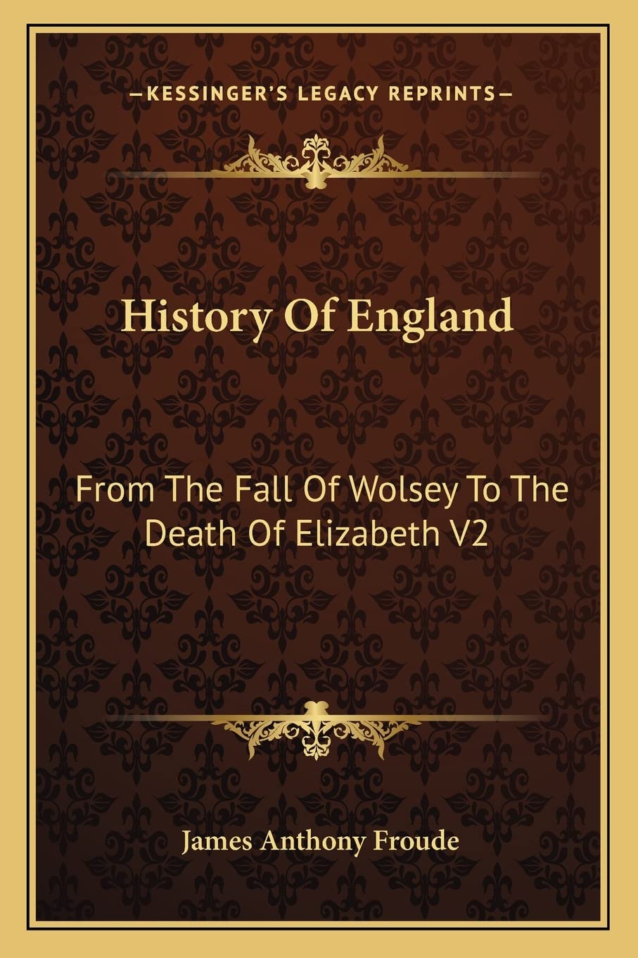 History Of England: From The Fall Of Wolsey To The Death Of Elizabeth V2: Reign Of Elizabeth Contemporary literature Books