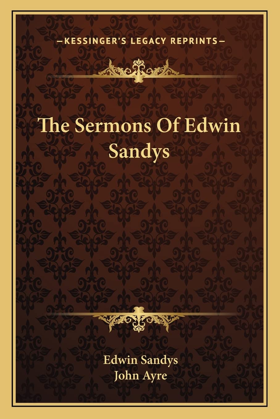 The Sermons of Edwin Sandys Contemporary literature