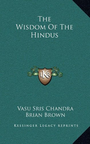 The Wisdom Of The Hindus Contemporary literature