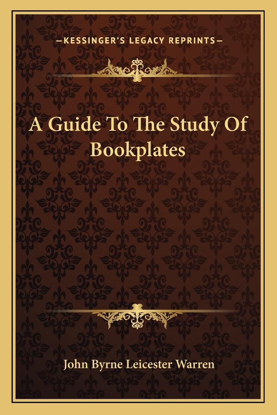 A Guide To The Study Of Bookplates Contemporary literature