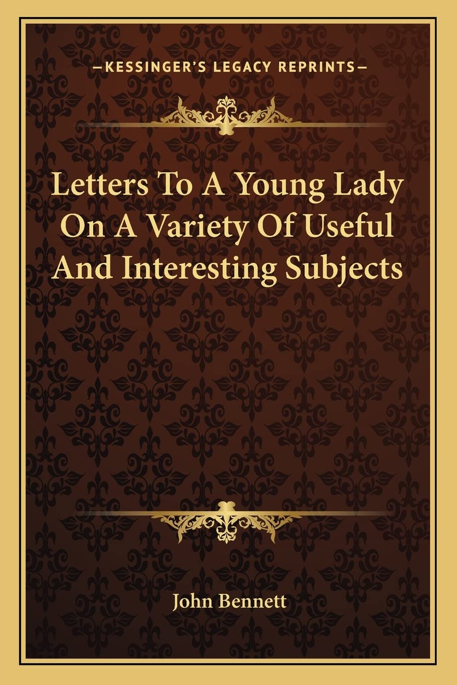 Letters To A Young Lady On A Variety Of Useful And Interesting Subjects International
