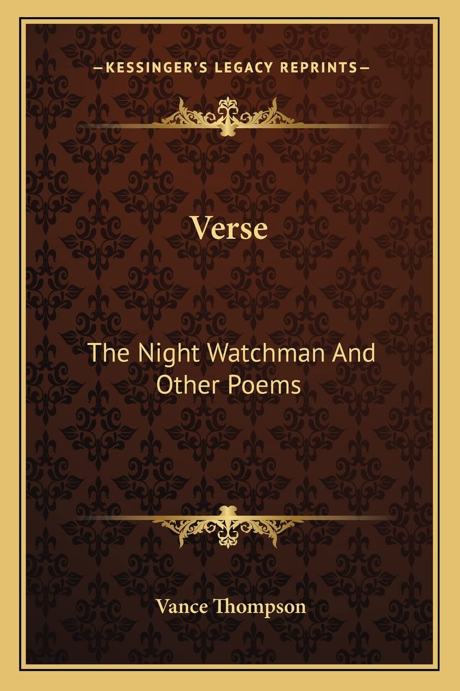 Verse: The Night Watchman And Other Poems Poetry