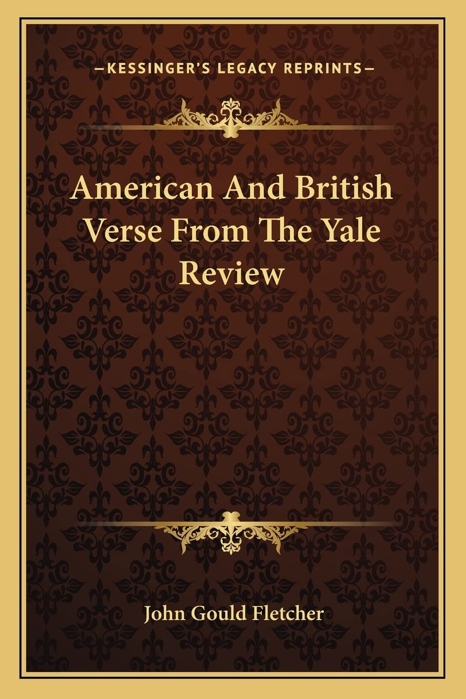 American And British Verse From The Yale Review Poetry