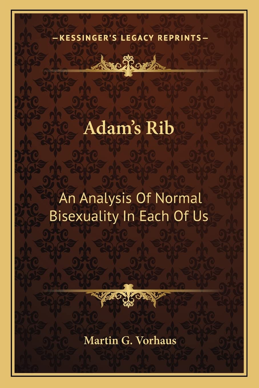 Adam's Rib: An Analysis Of Normal Bisexuality In Each Of Us Contemporary literature