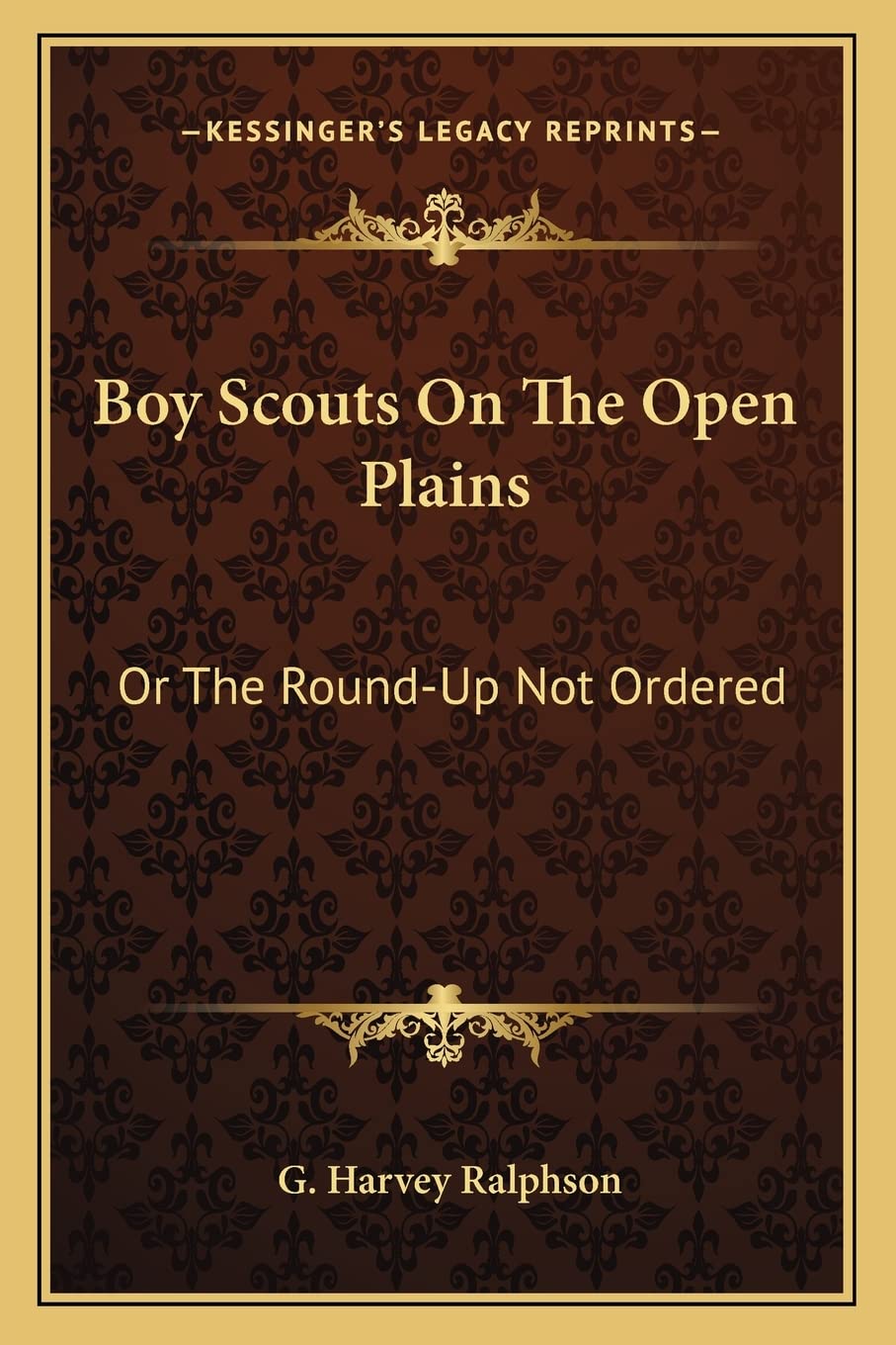 Boy Scouts On The Open Plains: Or The Round-Up Not Ordered Contemporary literature