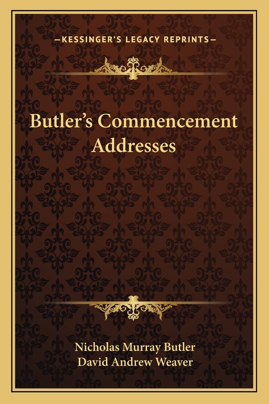 Butler's Commencement Addresses Contemporary literature