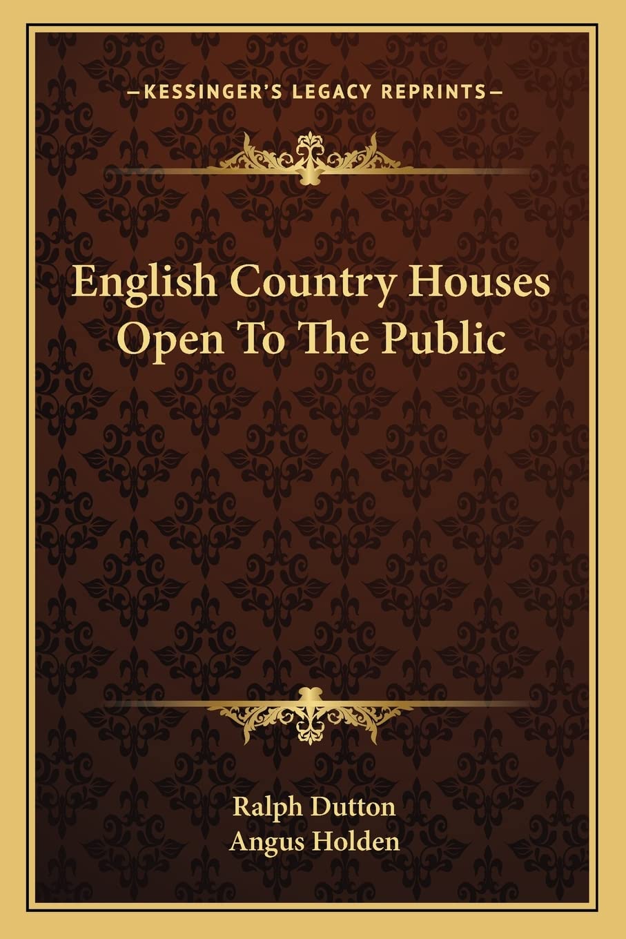English Country Houses Open To The Public Contemporary literature