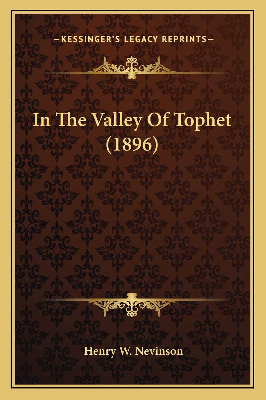 In The Valley Of Tophet (1896) Contemporary literature