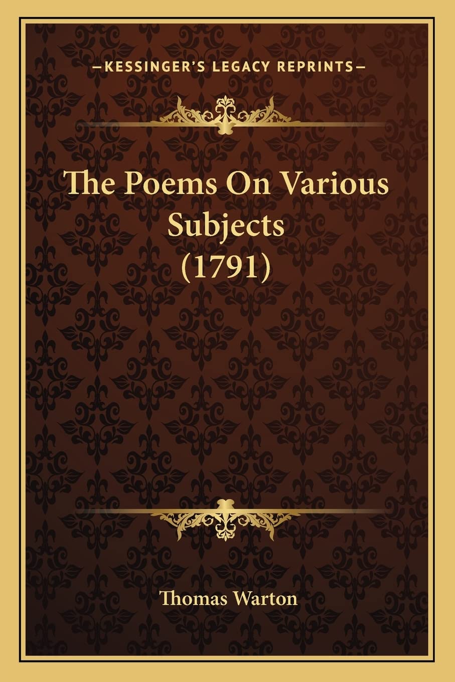 Product Image: The Poems On Various Subjects (1791)
