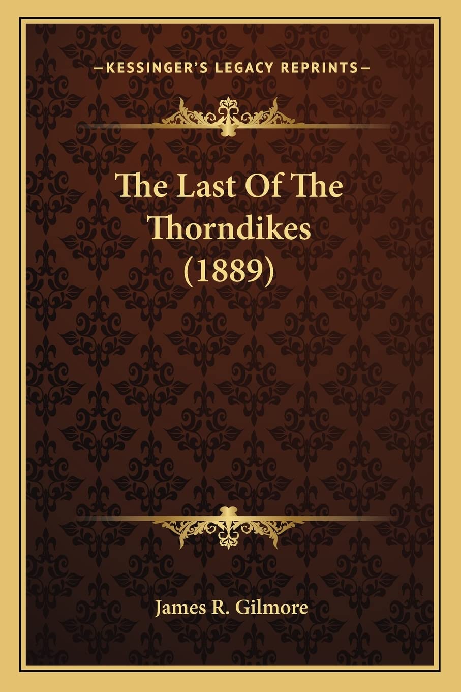The Last Of The Thorndikes (1889) Contemporary literature