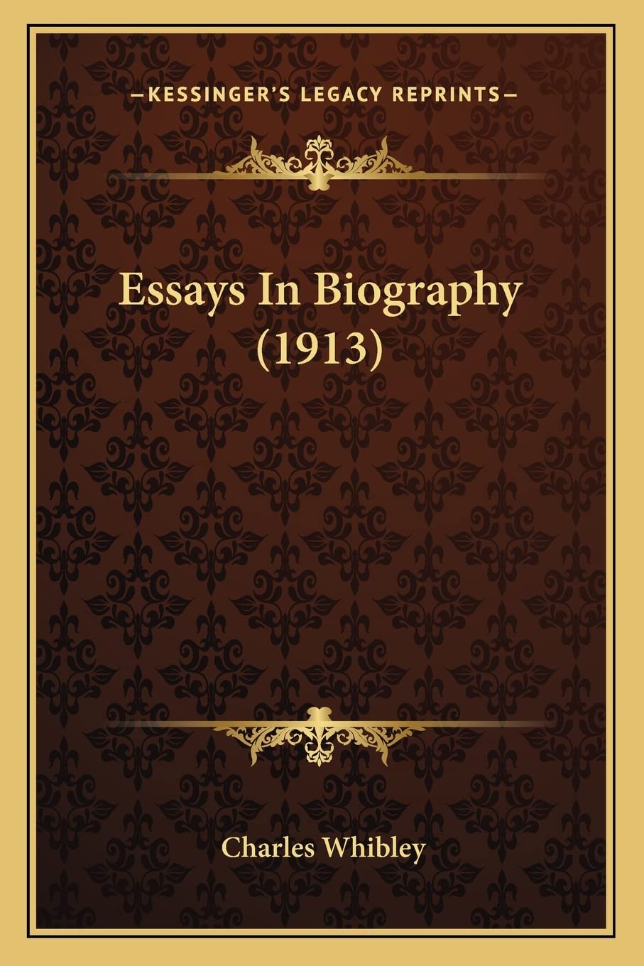 Essays In Biography (1913) Contemporary literature