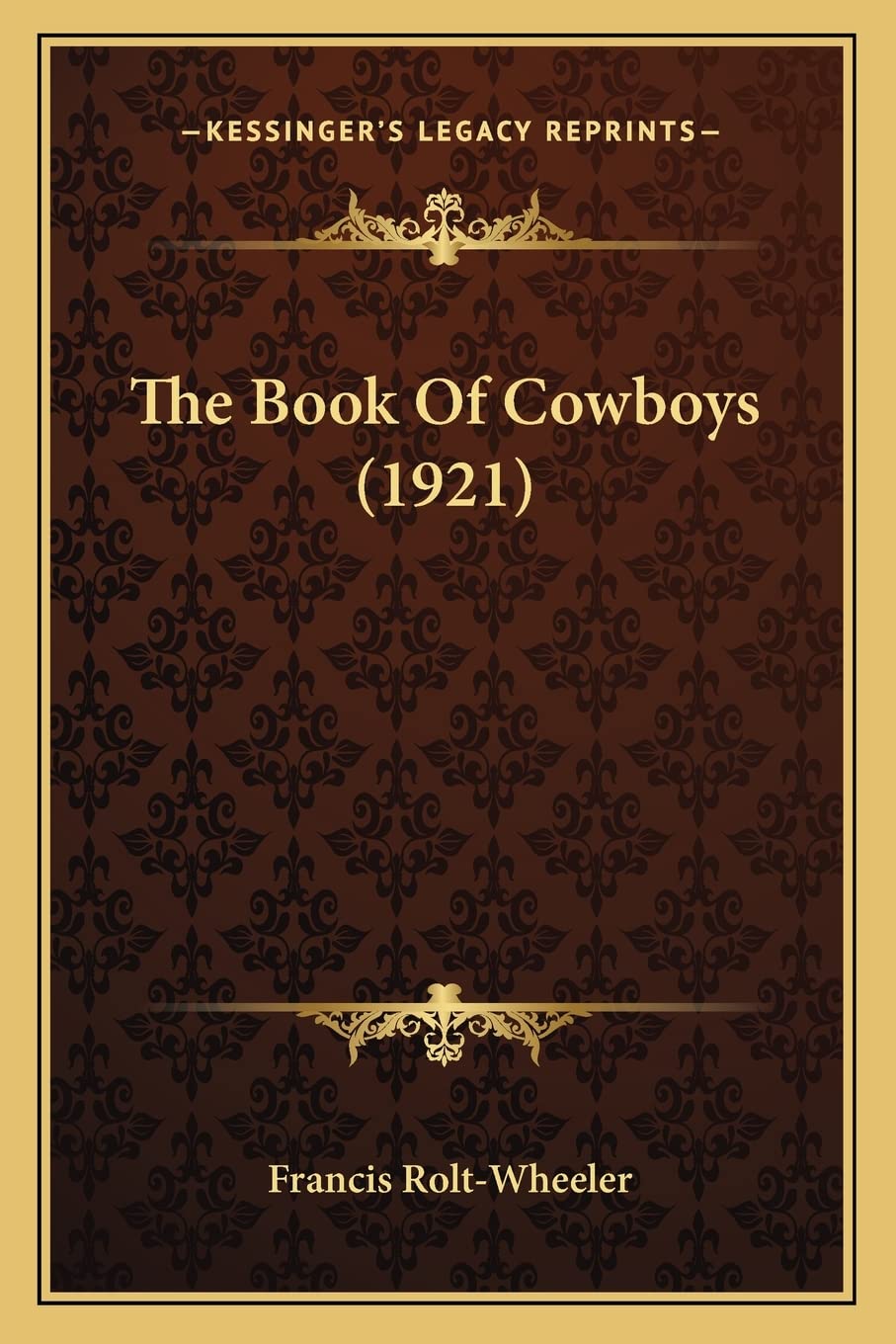 The Book Of Cowboys (1921) book