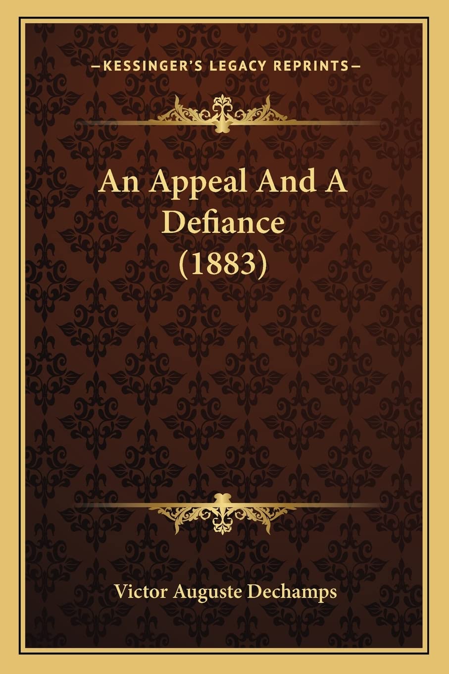 An Appeal And A Defiance (1883) Contemporary literature
