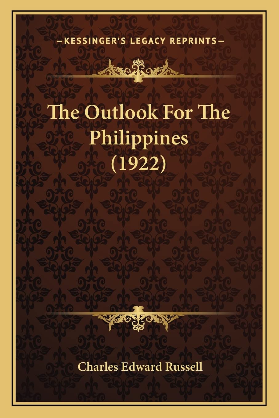 The Outlook For The Philippines (1922) Contemporary literature