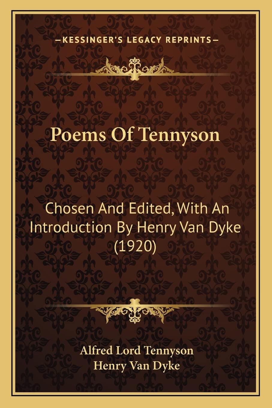 Poems Of Tennyson: Chosen And Edited, With An Introduction By Henry Van Dyke (1920) Poetry