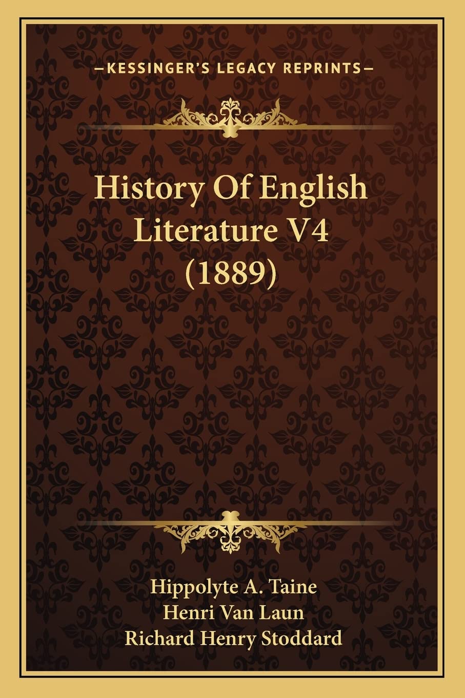 History Of English Literature V4 (1889) Contemporary literature