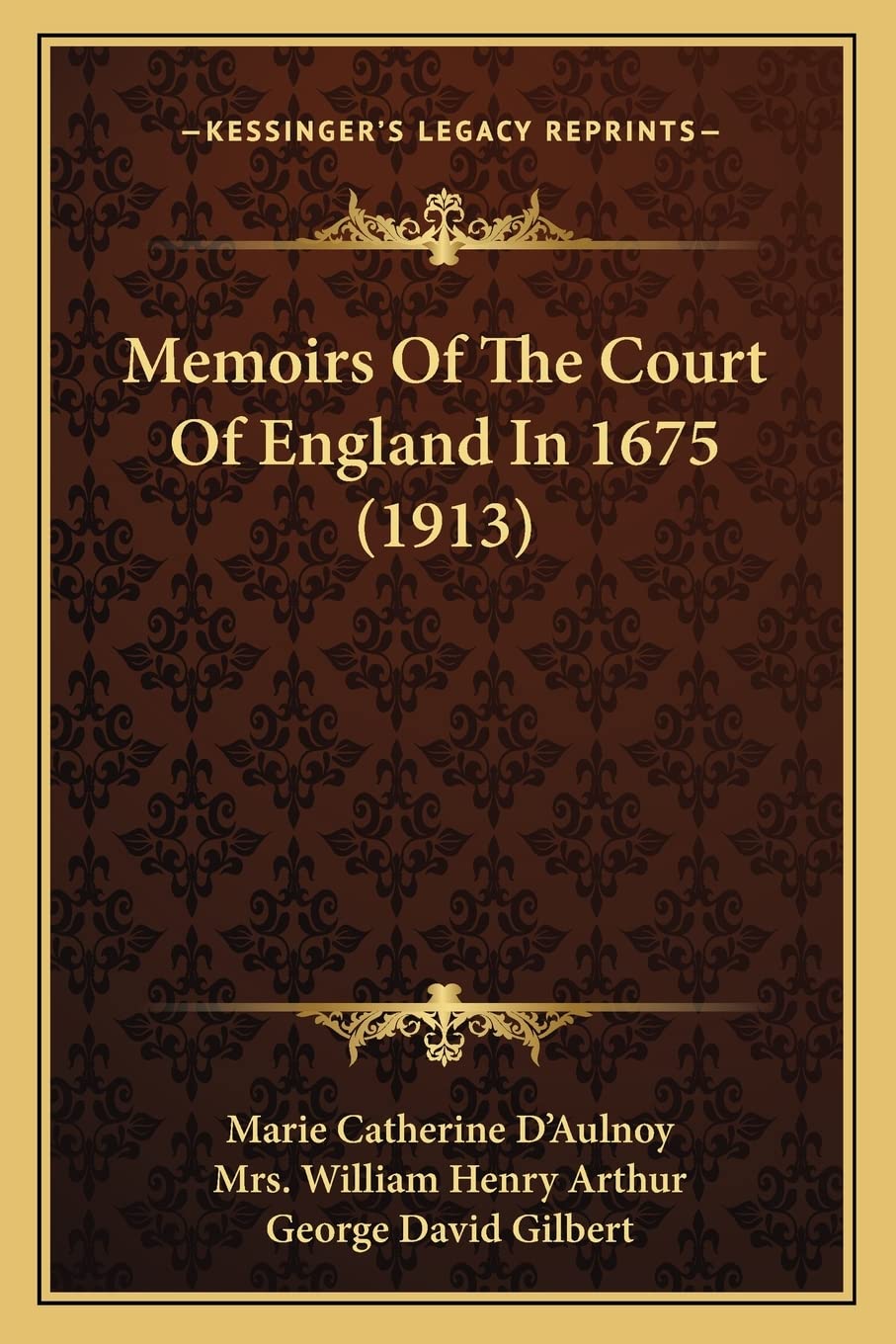 Memoirs Of The Court Of England In 1675 (1913) Contemporary literature Books