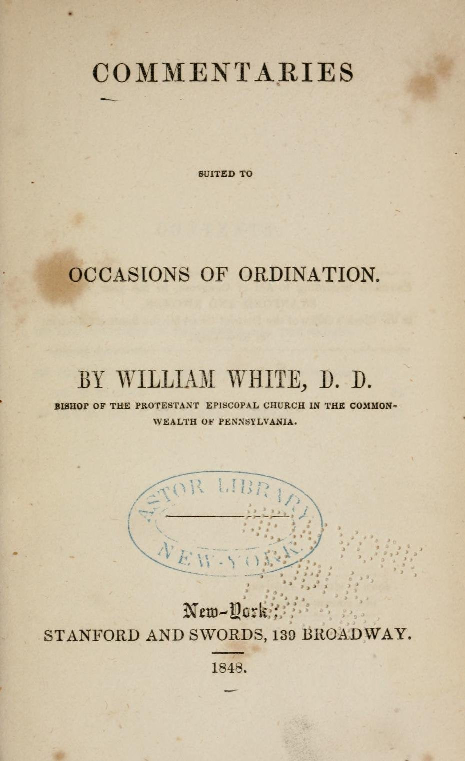 Commentaries Suited To Occasions Of Ordination (1848) Contemporary literature