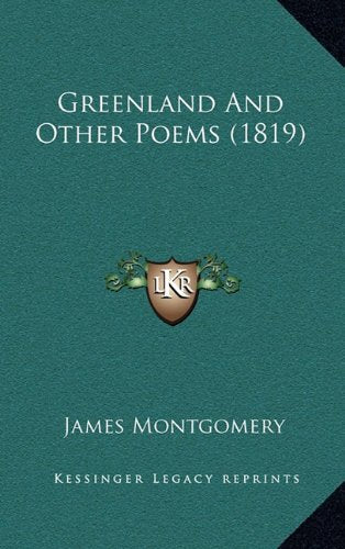 Greenland And Other Poems (1819) Contemporary literature
