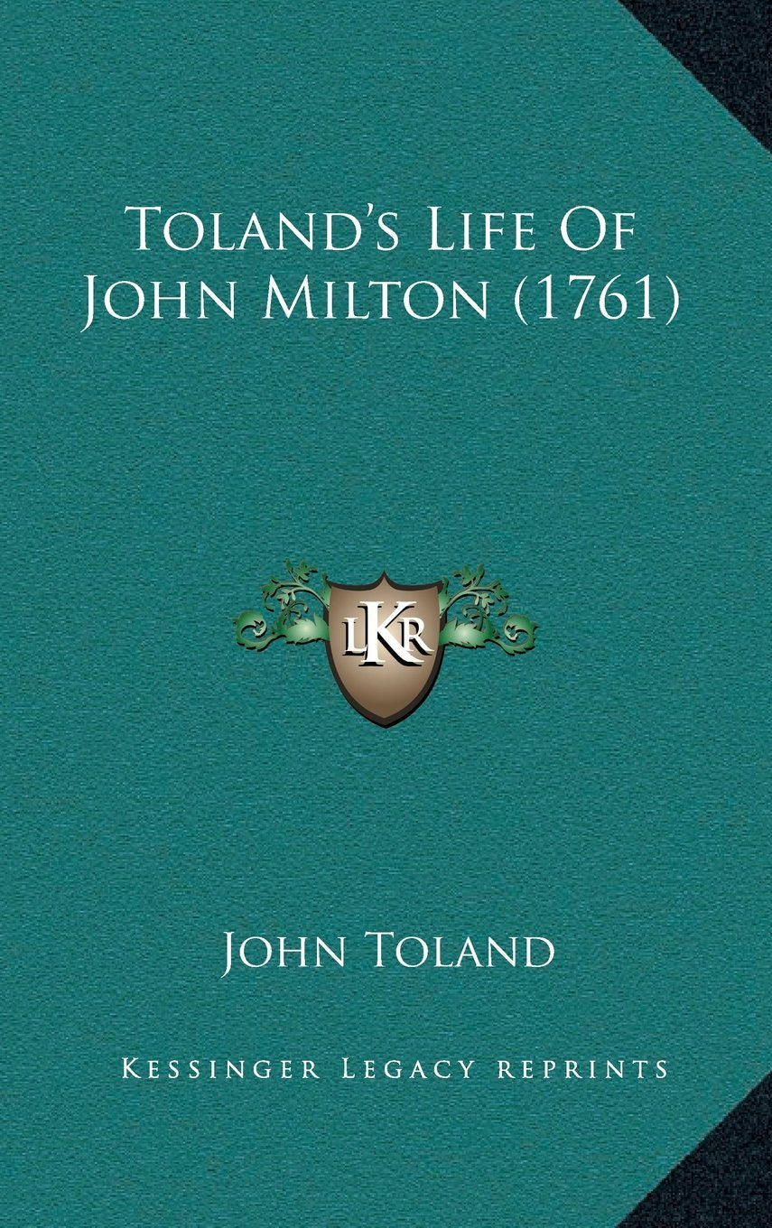 Toland’s Life Of John Milton (1761) Contemporary literature