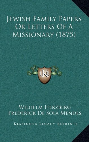 Jewish Family Papers Or Letters Of A Missionary (1875) Contemporary literature Books