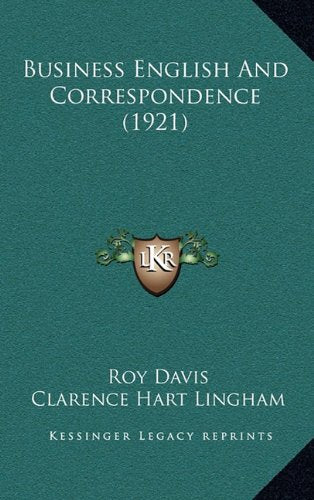 Business English And Correspondence (1921) Contemporary literature