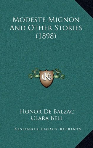 Product Image: Modeste Mignon And Other Stories (1898)