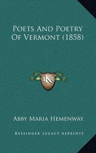 Poets And Poetry Of Vermont (1858) Contemporary literature