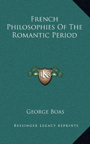 French Philosophies Of The Romantic Period Contemporary literature