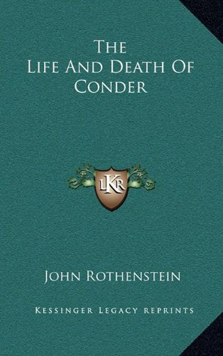 The Life And Death Of Conder Contemporary literature