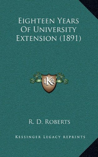 Eighteen Years Of University Extension (1891) Contemporary literature