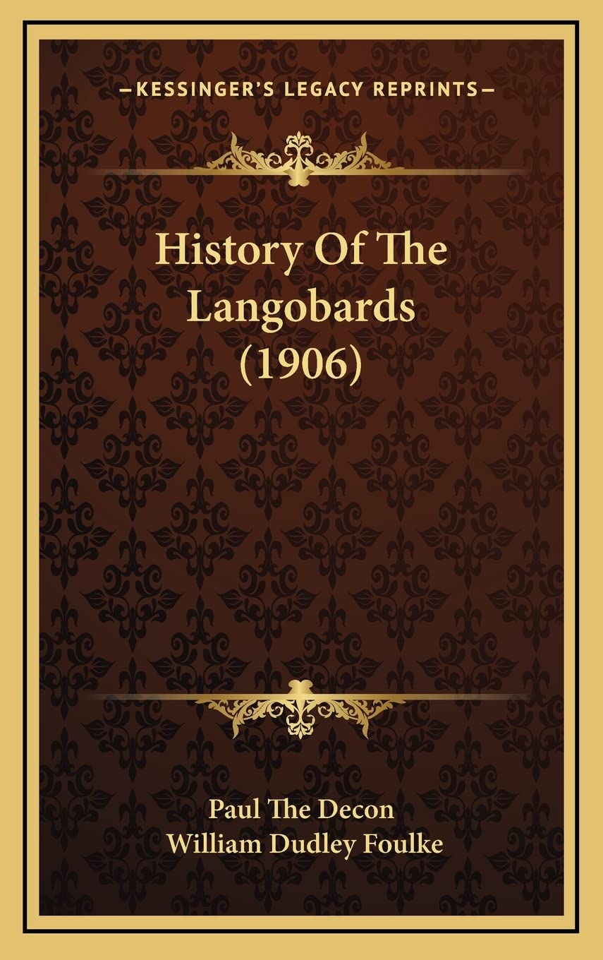 History Of The Langobards (1906) Contemporary literature