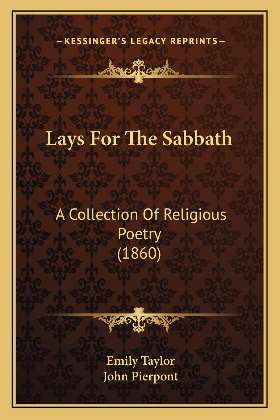 Lays For The Sabbath: A Collection Of Religious Poetry (1860) Poetry
